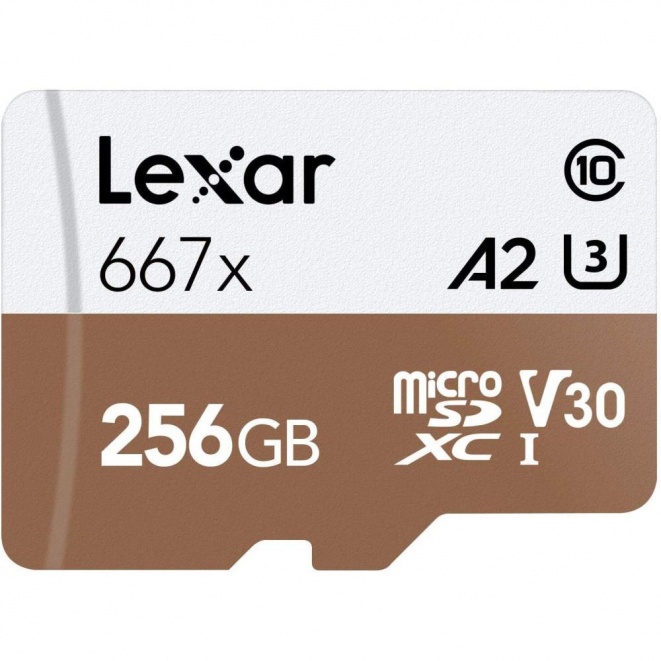 Lexar Professional 667x microSDXC UHS-I Card with Adapter 256GB